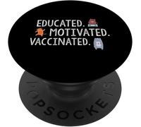 Tlp-Cat Vaccinated Vaccine Pro Vaccination Immunization Popsockets Popgrip - Support Et Grip Pour Smartphone/Tablette Avec Un Top Interchangeable
