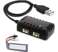Tlp-Chargeur 2-En-1 Usb Pour Batterie Lipo 7.4v, Compatible Avec Scx24 Scx10, Les Marques Rc, Drones, Bateaux, Quadricoptères, Connecteur Xh-3p. Chargement Efficace, Compact Et Facile À Utiliser-Tlp