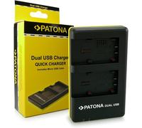 TLP-Chargeur Double pour VBT190, VBT380, VBK180, VBK360 Batterie Compatible avec Panasonic HC V520 V720 V777 VX870 VXF999 W580 W878