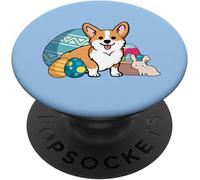 Tlp-Chien De Pâques Corgi Mignon De Style Cartoon Oeufs De Pâque Popsockets Popgrip - Support Et Grip Pour Smartphone/Tablette Avec Un Top Interchangeable