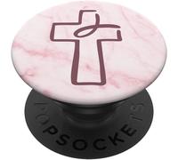Tlp-Christian Cross Phone Grip - Jésus Popsockets Popgrip - Support Et Grip Pour Smartphone/Tablette Avec Un Top Interchangeable