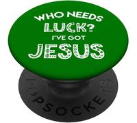 Tlp-Christian St Patrick's Day Blessed I've Got Jesus Popsockets Popgrip - Support Et Grip Pour Smartphone/Tablette Avec Un Top Interchangeable