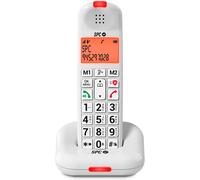 TLP-Comfort Kairo - Téléphone sans Fil Seniors avec Grandes Touches, Son amplifié, Compatible avec appareils auditifs, Fonction de Blocage d'appel, Signal Lumineux et 2 mémoires directes - Blanc