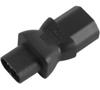 TLP-Convertisseur Droit IEC 320 C8 mâle vers C13 Femelle 10 A 250 V Adaptateur Secteur pour équipements électriques Ordinateurs Moniteurs Imprimantes Projecteurs et Plus