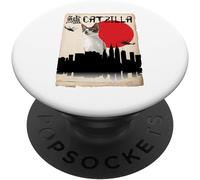 Tlp-Cornish Rex Cat Catzilla Popsockets Popgrip - Support Et Grip Pour Smartphone/Tablette Avec Un Top Interchangeable