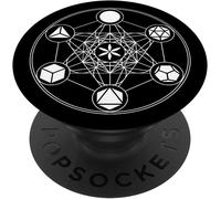 Tlp-Cube De Metatron, Géométrie Sacrée, Solides Platoniques Popsockets Popgrip - Support Et Grip Pour Smartphone/Tablette Avec Un Top Interchangeable