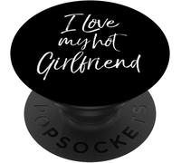 Tlp-Cute Boyfriend Gift From Girlfriend I Love My Hot Girlfriend Popgrip - Support Et Grip Pour Smartphone/Tablette Avec Un Top Interchangeable
