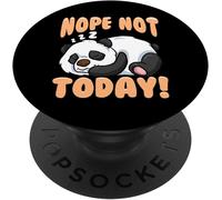 Tlp-Cute & Funny Nope Not Today Panda Sleeping Popsockets Popgrip - Support Et Grip Pour Smartphone/Tablette Avec Un Top Interchangeable