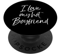Tlp-Cute Girlfriend Gift From Boyfriend I Love My Hot Boyfriend Popgrip - Support Et Grip Pour Smartphone/Tablette Avec Un Top Interchangeable