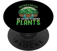 Tlp-Cute Introverted But Willing To Discuss Plants & Succulent Popsockets Popgrip - Support Et Grip Pour Smartphone/Tablette Avec Un Top Interchangeable
