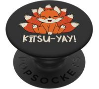 Tlp-Cute Kitsune Kawaii Fox With Many Tails Mythical Creature Popgrip - Support Et Grip Pour Smartphone/Tablette Avec Un Top Interchangeable