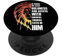 Tlp-Daniel Lion Foi Citation De La Bible Courage Audace Ecriture Popsockets Popgrip - Support Et Grip Pour Smartphone/Tablette Avec Un Top Interchangeable