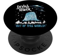 Tlp-Devils Tower National Monument Out Of This World! Funny Ufo Popsockets Popgrip - Support Et Grip Pour Smartphone/Tablette Avec Un Top Interchangeable