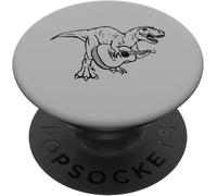 Tlp-Dinosaur And Acoustic Guitar Funny Tyrannosaurus Music Retro Popsockets Popgrip - Support Et Grip Pour Smartphone/Tablette Avec Un Top Interchangeable