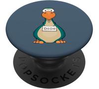 TLP-Dodo Oiseau drôle de comique en tant que photo d'identité PopSockets PopGrip - Support et Grip pour Smartphone/Tablette avec un Top Interchangeable