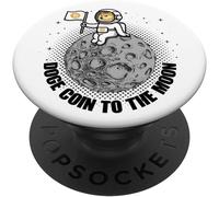 Tlp-Dogecoin To The Moon Drôle De Crypto Cryptocurrency Popsockets Popgrip - Support Et Grip Pour Smartphone/Tablette Avec Un Top Interchangeable