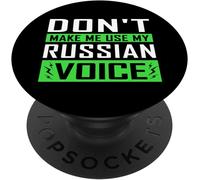 Tlp-Don't Make Me Use My Russian Voice Russia Half American Root Popsockets Popgrip - Support Et Grip Pour Smartphone/Tablette Avec Un Top Interchangeable