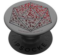 Tlp-Dungeons And Dragons D20 Icon Fill Popgrip - Support Et Grip Pour Smartphone/Tablette Avec Un Top Interchangeable