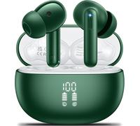 TLP-Ecouteurs Bluetooth sans Fil, Oreillette sans Fil 5.3 avec 4 ENC Réduction Bruit Mic Écran LED HiFI Son Stéréo 42H Durée Lecture Sport Casque Contrôle Tactile IP7 Étanche pour iOS Android Rouge