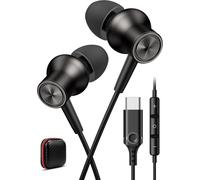 TLP-Écouteurs USB C, pour Pixel 8, 8a, 9 Pro XL, Google 7a 5G, intra-auriculaires, avec câble microphone, magnétique, port USB C, pour Samsung Galaxy A54, A55, iPhone 16, Poco X7, X6, gris foncé