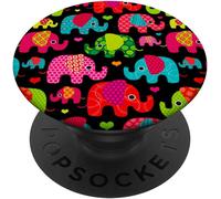 Tlp-Elephant Gifts Baby Elephant Design Pattern African Elefante Popsockets Popgrip - Support Et Grip Pour Smartphone/Tablette Avec Un Top Interchangeable