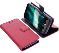 Tlp-Étui Compatible Avec Doro Aurora A10 Protection Book Style Case Housse Portefeuille Pour Téléphone Smartphone Coque À Rabat Support Pochette Rouge