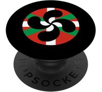 Tlp-Euskal Herria / Basque Country Gift - Ikurrina / Basque Flag Popgrip - Support Et Grip Pour Smartphone/Tablette Avec Un Top Interchangeable