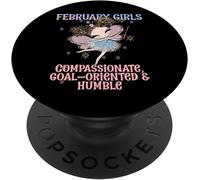 Tlp-February Birthday Princess Fairy Latina Girls Fairies Kids Popsockets Popgrip - Support Et Grip Pour Smartphone/Tablette Avec Un Top Interchangeable