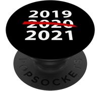 Tlp-Funny Crossed Out 2020 Skip From 2019 To 2021 Popsockets Popgrip - Support Et Grip Pour Smartphone/Tablette Avec Un Top Interchangeable