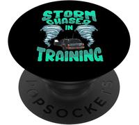 Tlp-Funny Storm Chaser In Training Tornado & Hurricane Chaser Popsockets Popgrip - Support Et Grip Pour Smartphone/Tablette Avec Un Top Interchangeable