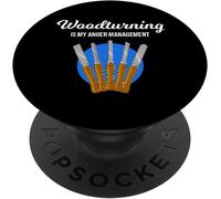 Tlp-Funny Woodworking Anger Management Woodturning Popsockets Popgrip - Support Et Grip Pour Smartphone/Tablette Avec Un Top Interchangeable