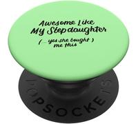 Tlp-Génial Comme Ma Belle Fille Fête Des Pères Fête Des Mères Popsockets Popgrip - Support Et Grip Pour Smartphone/Tablette Avec Un Top Interchangeable