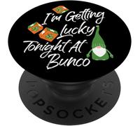 Tlp-Getting Lucky Tonight At Bunco - Game Night St. Patricks Day Popsockets Popgrip - Support Et Grip Pour Smartphone/Tablette Avec Un Top Interchangeable