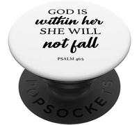 Tlp-God Is Within Her She Will Not Fall - Femmes Chrétiennes Popsockets Popgrip - Support Et Grip Pour Smartphone/Tablette Avec Un Top Interchangeable