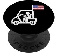 Tlp-Golf Cart Flag Beer Funny Golfing Drinking Golfer Men Women Popsockets Popgrip - Support Et Grip Pour Smartphone/Tablette Avec Un Top Interchangeable