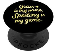 Tlp-Gram Est Mon Nom Drôle Grammes Cadeaux Pour Gram Grand Mère Popsockets Popgrip - Support Et Grip Pour Smartphone/Tablette Avec Un Top Interchangeable