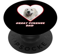 Tlp-Great Pyrenee 1 Popsockets Popgrip - Support Et Grip Pour Smartphone/Tablette Avec Un Top Interchangeable
