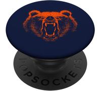 Tlp-Growling Grizzly Bear Illustration Popsockets Popgrip - Support Et Grip Pour Smartphone/Tablette Avec Un Top Interchangeable