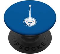 Tlp-Happy Kawaii Banjo Minimalist Cute & Funny Music Popsockets Popgrip - Support Et Grip Pour Smartphone/Tablette Avec Un Top Interchangeable