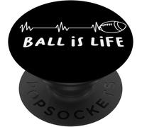 Tlp-Heart Beat American Football Is Life Cool Sports Team Gift Popsockets Popgrip - Support Et Grip Pour Smartphone/Tablette Avec Un Top Interchangeable
