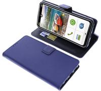 Tlp-Housse Compatible Avec Emporia Smart 6 Style Livre Bleu Coque De Protection Portefeuille