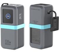 Tlp-Housse Coque En Silicone 2mm Pour Ugreen Nexode Batterie Externe 130w (20000mah) Écologique - Couvercle Anti-Poussière Et Gestion Des Câbles Intégrée (Gris)