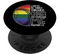 Tlp-I Can Do All Things Through Christ Gay Pride Lgbtq Christian Popsockets Popgrip - Support Et Grip Pour Smartphone/Tablette Avec Un Top Interchangeable