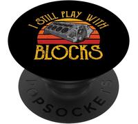 Tlp-I Still Play With Blocks Engine Block Car Tuning Tuner Cars Popsockets Popgrip - Support Et Grip Pour Smartphone/Tablette Avec Un Top Interchangeable