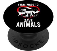 Tlp-I Was Made To Save Animals Cute Veterinary Doctor Gift Popsockets Popgrip - Support Et Grip Pour Smartphone/Tablette Avec Un Top Interchangeable