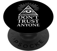 Tlp-Illuminati Franc-Maçonnerie Ne Fais Confiance À Personne Popsockets Popgrip - Support Et Grip Pour Smartphone/Tablette Avec Un Top Interchangeable