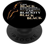Tlp-I'm Black Every Month But This Month I'm Black Black History Popsockets Popgrip - Support Et Grip Pour Smartphone/Tablette Avec Un Top Interchangeable