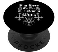 Tlp-I'm Here To Do The Devil's Work Satan Popsockets Popgrip - Support Et Grip Pour Smartphone/Tablette Avec Un Top Interchangeable