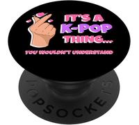 Tlp-It's A K-Pop Thing K-Pop Girl Korean Pop Music Popsockets Popgrip - Support Et Grip Pour Smartphone/Tablette Avec Un Top Interchangeable