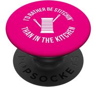 TLP-Je serais plutôt cousu que dans la cuisine PopSockets PopGrip - Support et Grip pour Smartphone/Tablette avec un Top Interchangeable